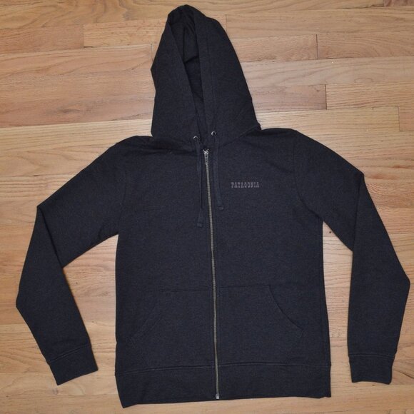 Patagonia Full-Zip Sweatshirt Womens L Cotton Blend Dark Gray Built To Endure - Picture 3 of 7